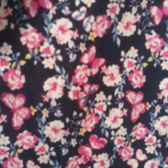 Three Pink Hearts girls size 14 navy blue multicolored floral dress - Picture 8 of 15